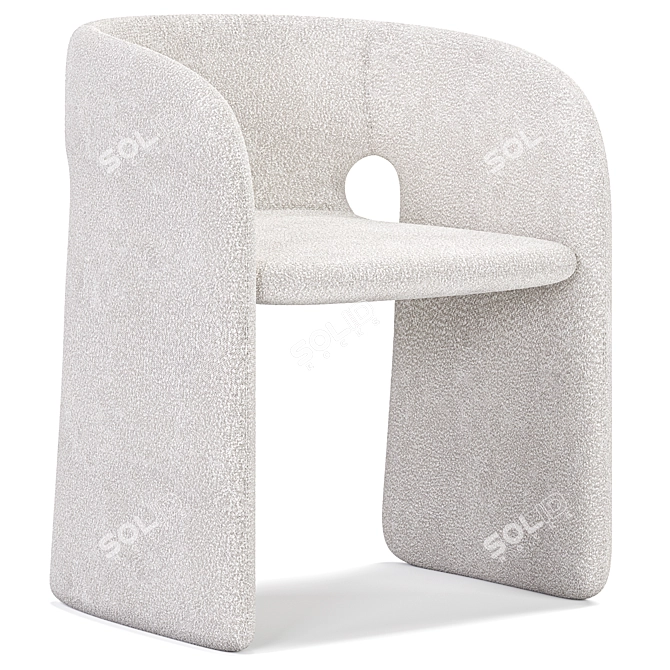 CELESTE Modern Armchair in Oasis 3D model image 2