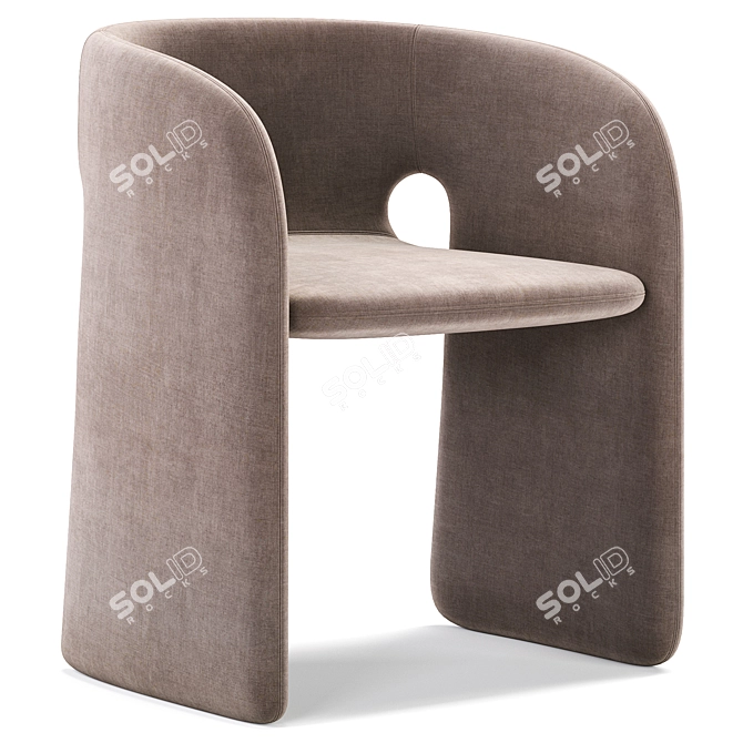 CELESTE Modern Armchair in Oasis 3D model image 3