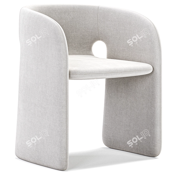 CELESTE Modern Armchair in Oasis 3D model image 4