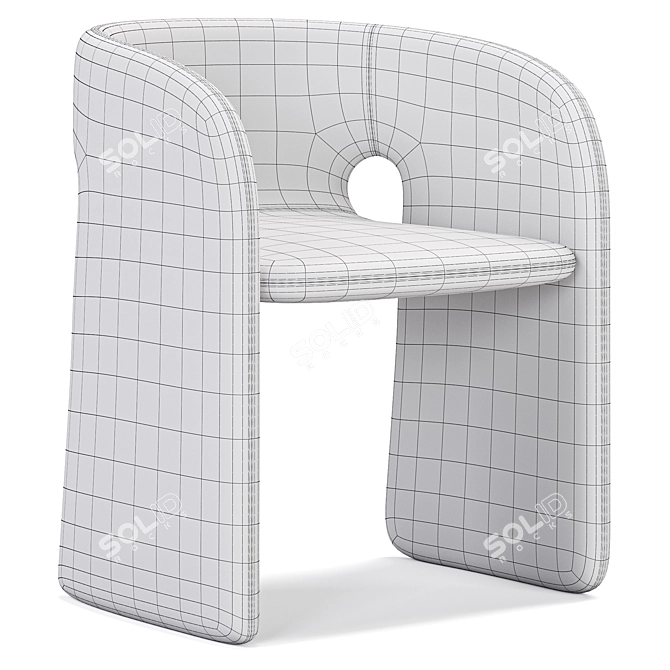 CELESTE Modern Armchair in Oasis 3D model image 5