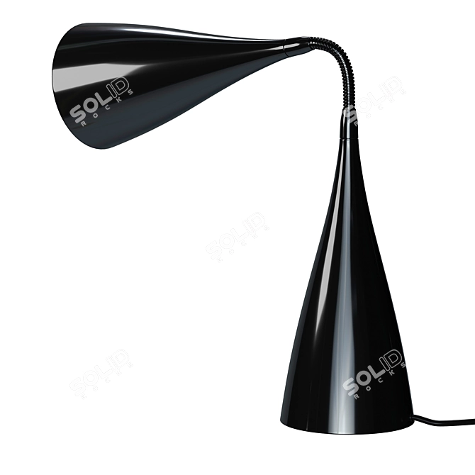 Modern Desk Lamp Up Down Black 3D model image 2