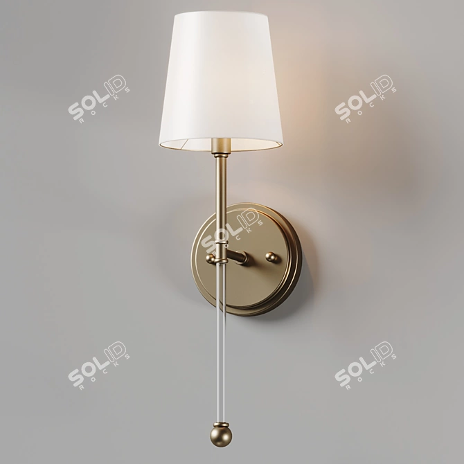 Transitional Luxury Wall Sconce 3D model image 2