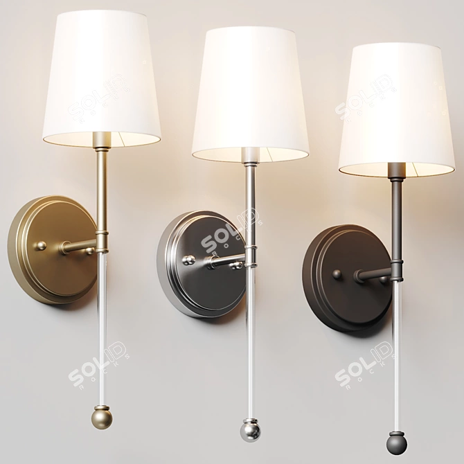 Transitional Luxury Wall Sconce 3D model image 5