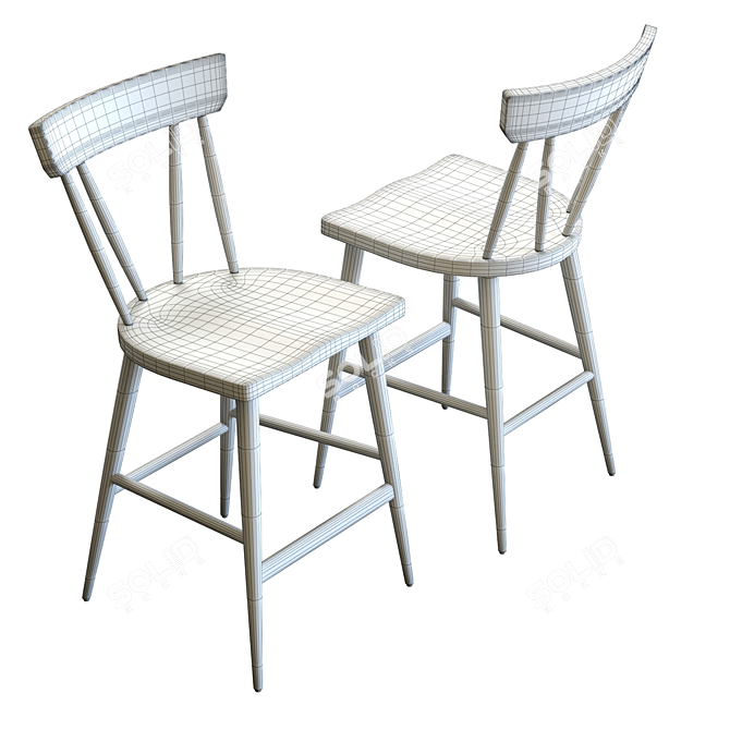 Modern 3D Model Juni Counter Stool 3D model image 1