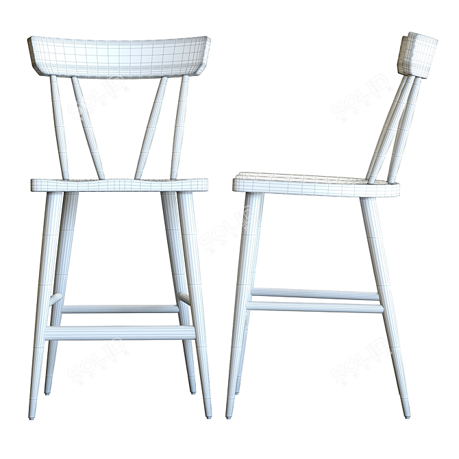 Modern 3D Model Juni Counter Stool 3D model image 2