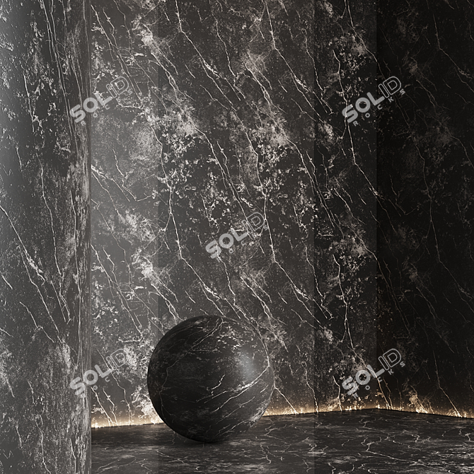 Seamless Marble Textures Set 3D model image 6