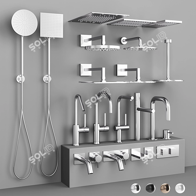 Fantini Faucet Collection: 22 Models 3D model image 1