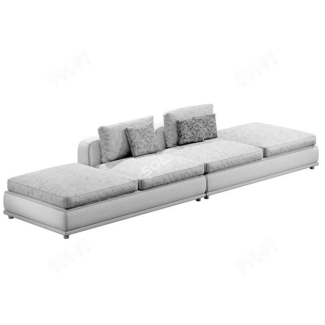 Luxury Kirk Sofa Porada 3D model image 2