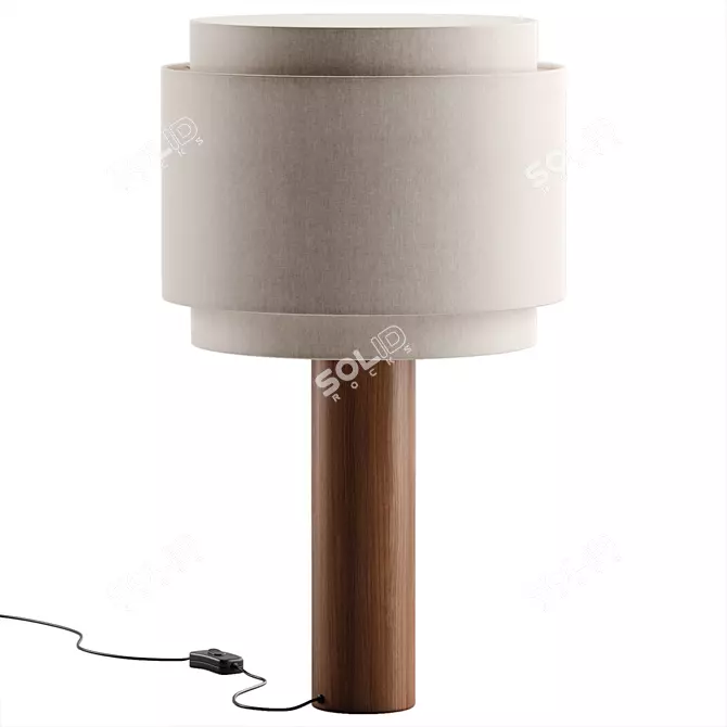 Contemporary Pipo Double Lamp 3D model image 2