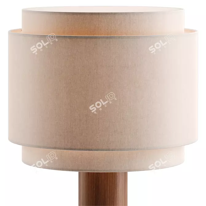 Contemporary Pipo Double Lamp 3D model image 3