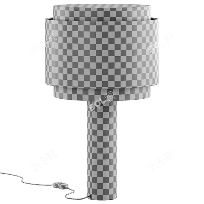 Contemporary Pipo Double Lamp 3D model image 6