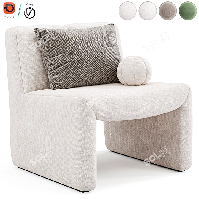 Elegant Macintosh Chair, Eichholtz's Masterpiece 3D model image 1