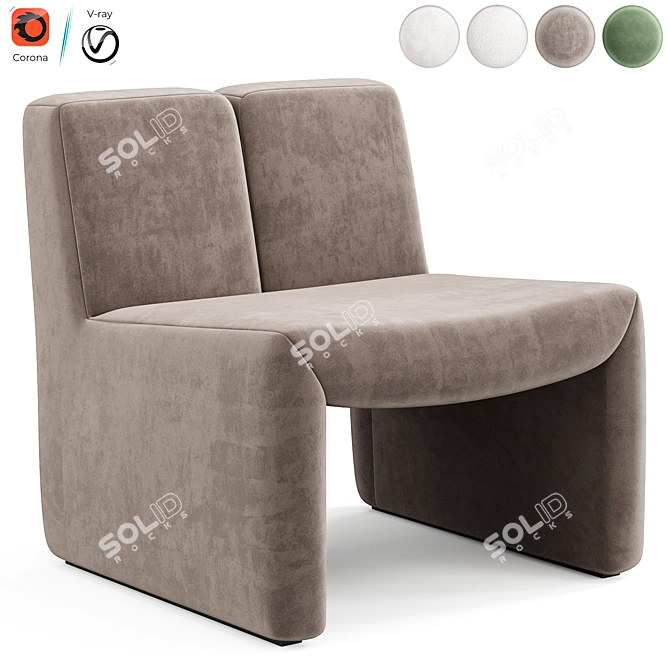 Elegant Macintosh Chair, Eichholtz's Masterpiece 3D model image 5