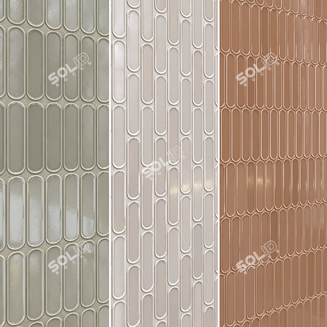 Aquarelle Ceramic Tiles Pack 026 3D model image 2