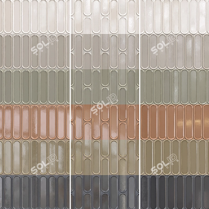 Aquarelle Ceramic Tiles Pack 026 3D model image 3