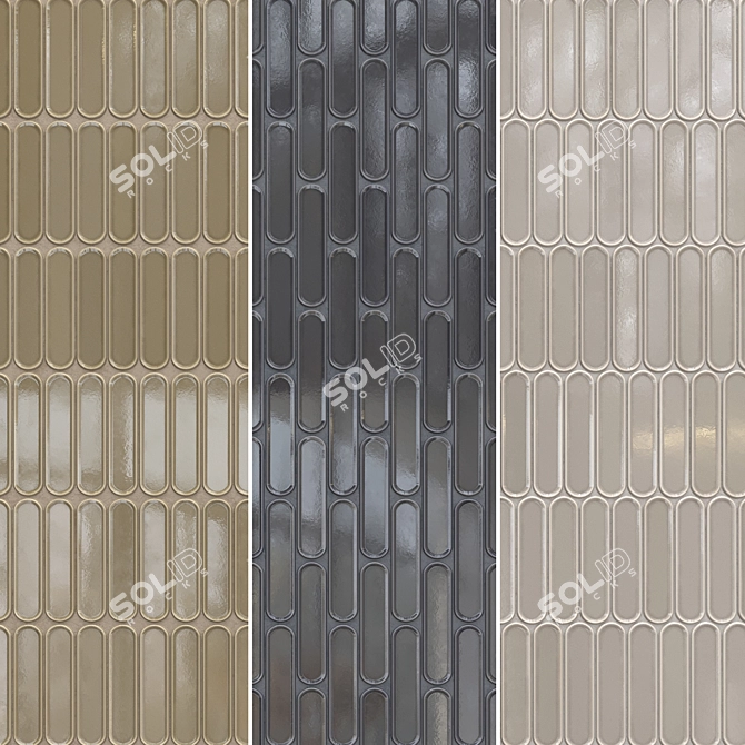 Aquarelle Ceramic Tiles Pack 026 3D model image 4