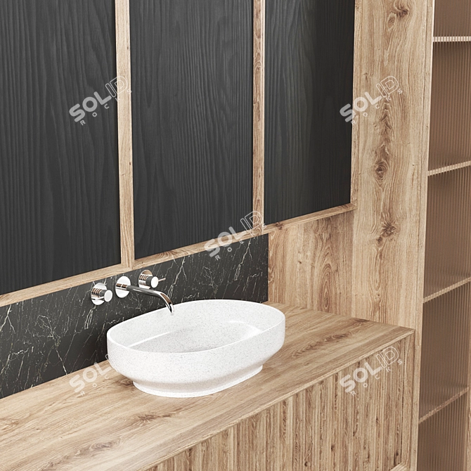 Modern Bathroom Furniture Set 3D model image 3