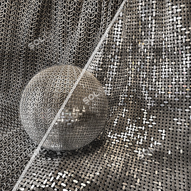 Metal Mesh Fabric Bundle -Textures, Materials 3D model image 1