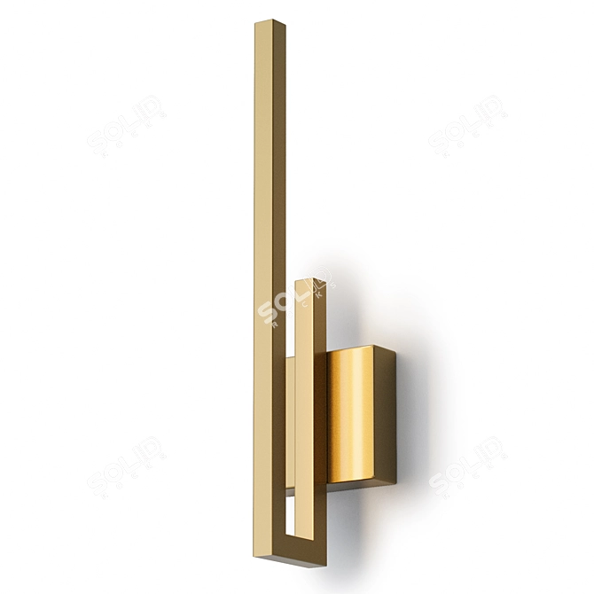 Brass Sconce: Louvre Home Essential 3D model image 1