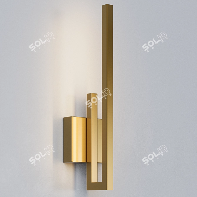 Brass Sconce: Louvre Home Essential 3D model image 6