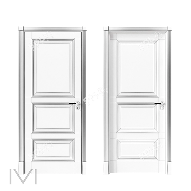 London Series Interior Doors by VIVOMOBILI 3D model image 4