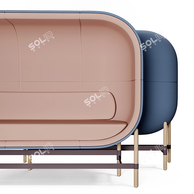 Stylish Casala Capsule Soft Chairs 3D model image 4