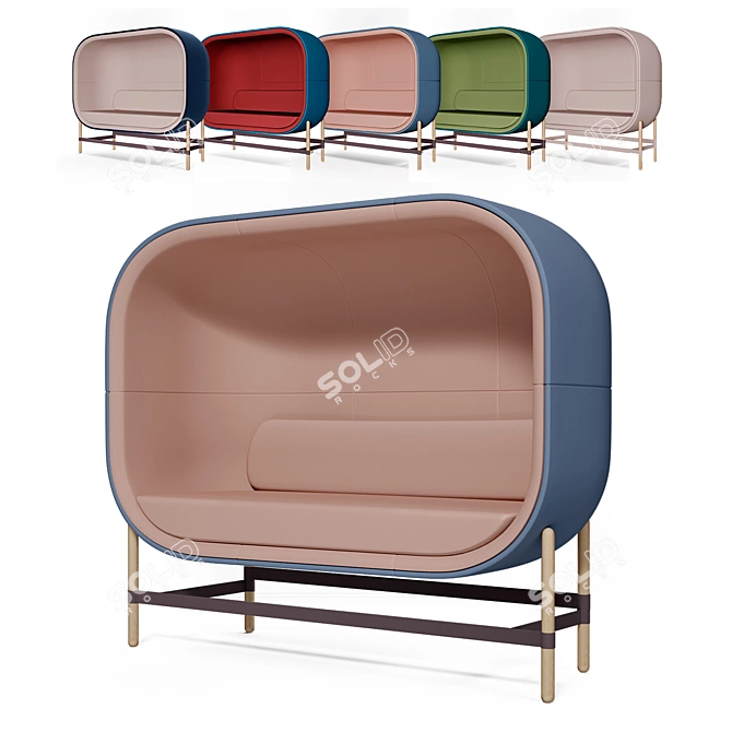 Stylish Casala Capsule Soft Chairs 3D model image 6