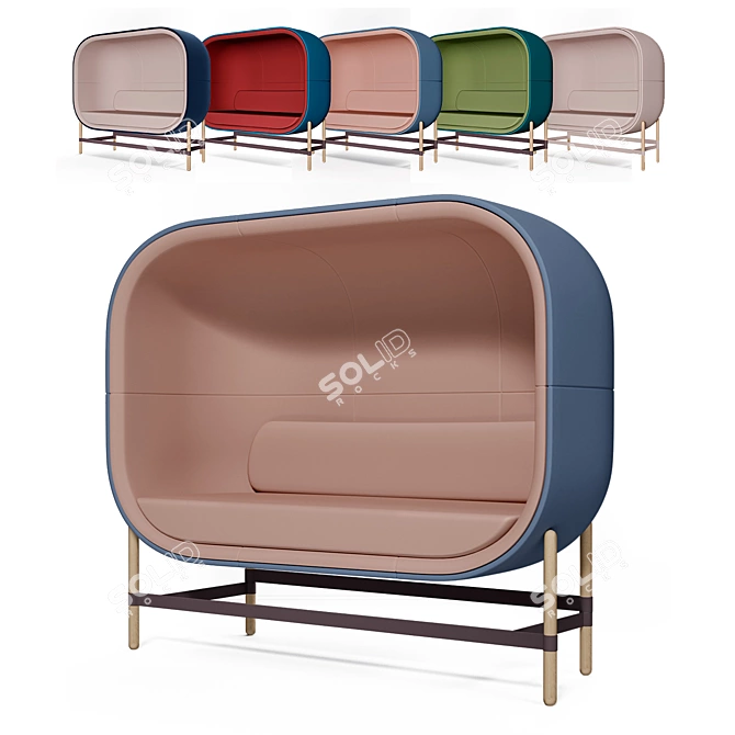 Stylish Casala Capsule Soft Chairs 3D model image 7