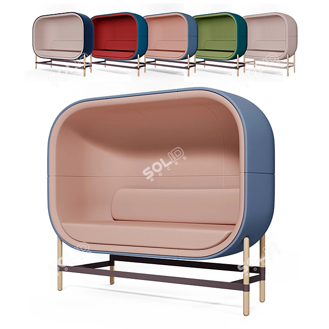 Stylish Casala Capsule Soft Chairs 3D model image 8