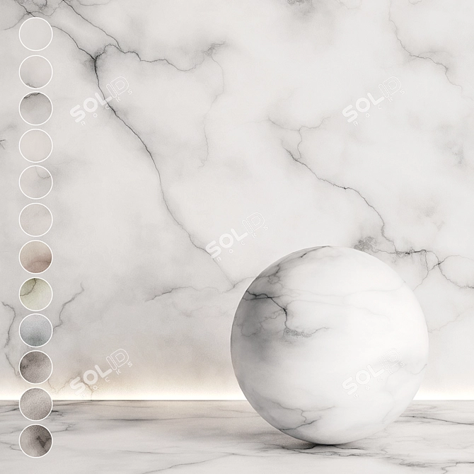 Marble Seamless Texture Pack 12 Colors 3D model image 1