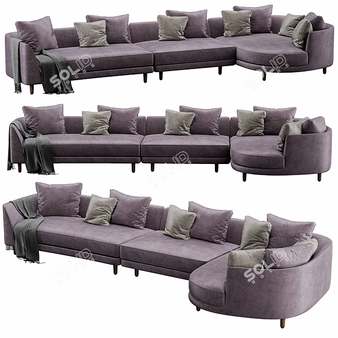 Elegant Rolf Benz Kumo Sofa 3D model image 4