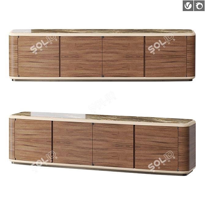 Giorgetti Bull Sculptural Modern Sideboard 3D model image 5