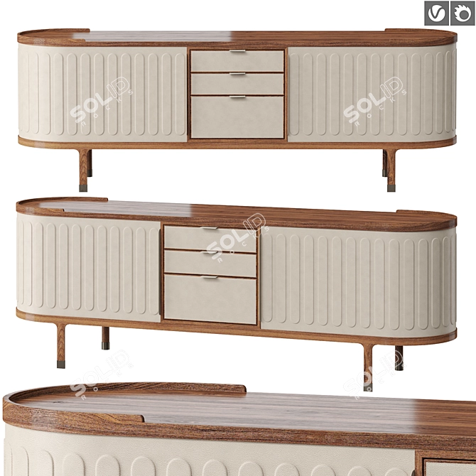 Elegant Giorgetti Dia Sideboard 3D model image 1