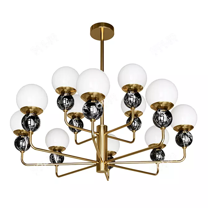 Elegant Sangamarmer Chandelier 90cm Diameter 3D model image 1