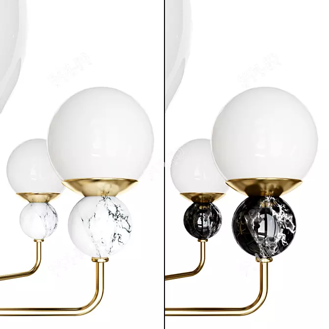 Elegant Sangamarmer Chandelier 90cm Diameter 3D model image 4