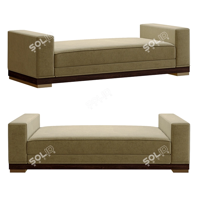 Luxurious Handcrafted Amy Somerville Daybed 3D model image 1