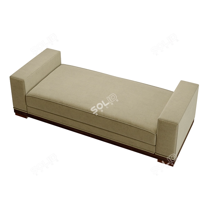 Luxurious Handcrafted Amy Somerville Daybed 3D model image 2