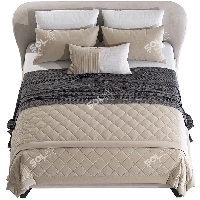 Modern Carnaby Bed 3D Model 3D model image 3