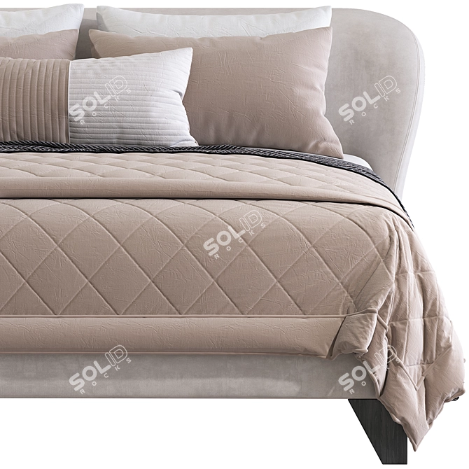 Modern Carnaby Bed 3D Model 3D model image 5