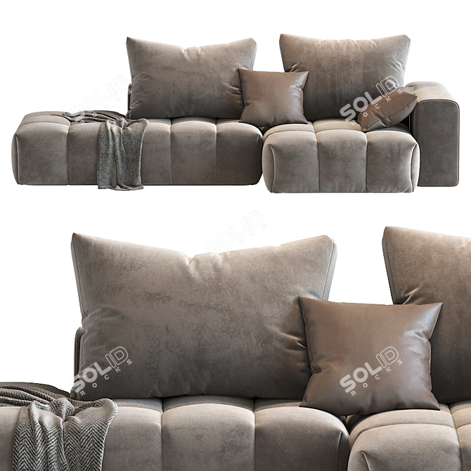 Tech Cloth Modular Sofa Set 3D model image 3