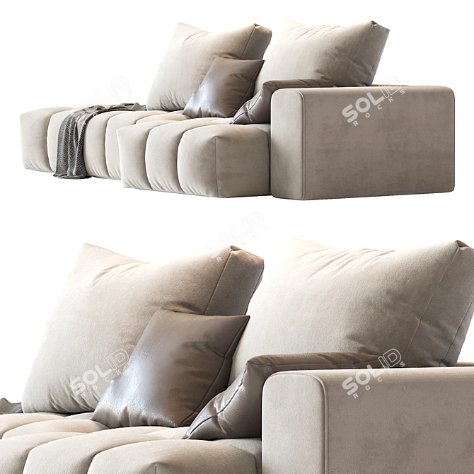 Tech Cloth Modular Sofa Set 3D model image 6