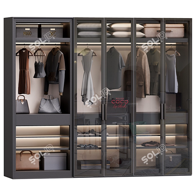 Corona Render Wardrobe 2016 3D model image 1