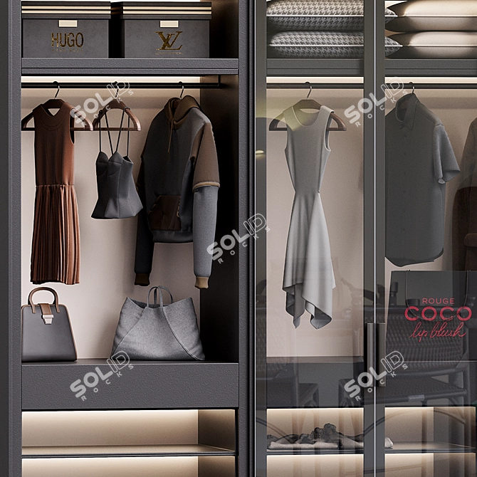 Corona Render Wardrobe 2016 3D model image 2