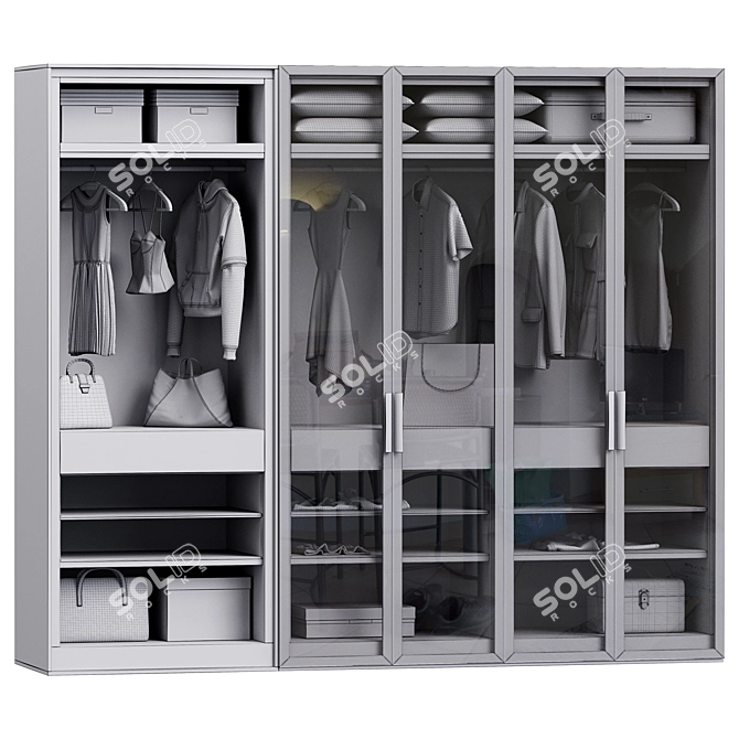 Corona Render Wardrobe 2016 3D model image 5