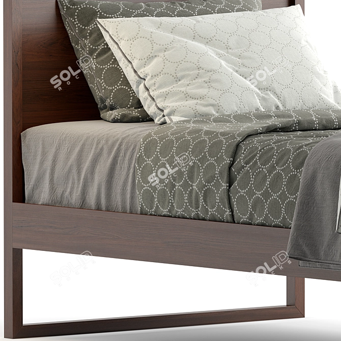  Stylish Gemini Single Bed 3D model image 4