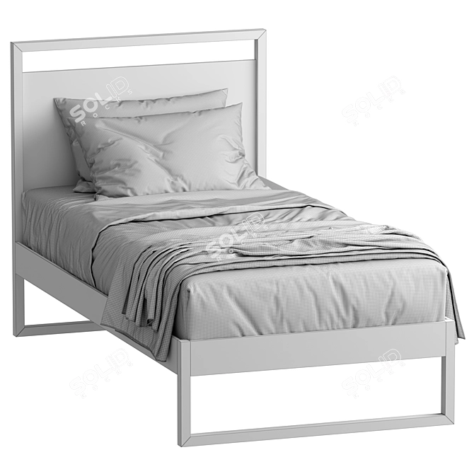  Stylish Gemini Single Bed 3D model image 7