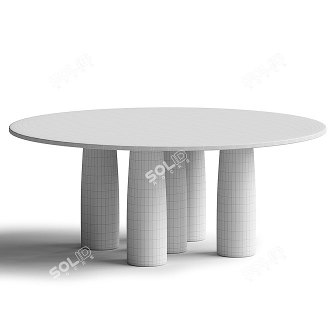 Elegant IL COLONNATO Table Design 3D model image 2