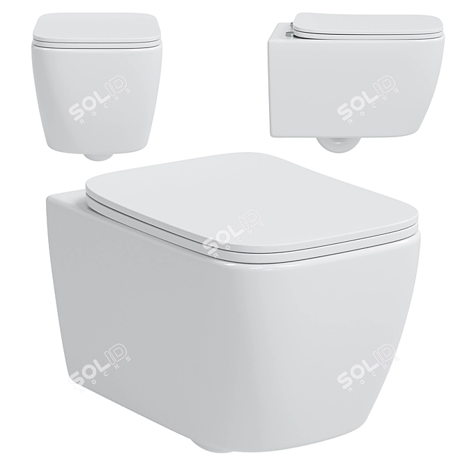 Modern Hanging Toilet Stworki Montre 3D model image 1