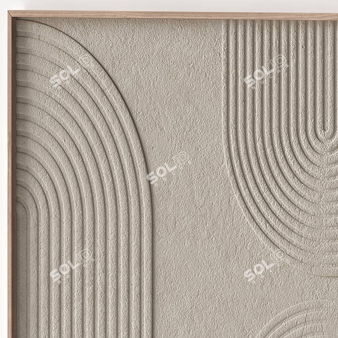  Stone Relief Artwork 3D Wall Decor 3D model image 5