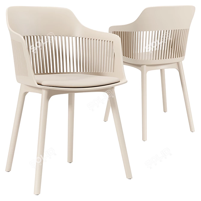 Beige Crocus Chair 840mm Height 3D model image 1